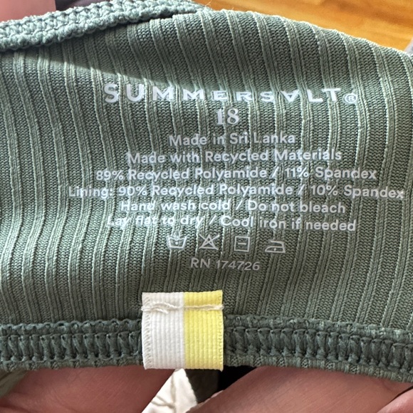 Summersalt The Ribbed Wanderlust Bikini swim bra top tortoise belt tie NWT 18 - Picture 6 of 6